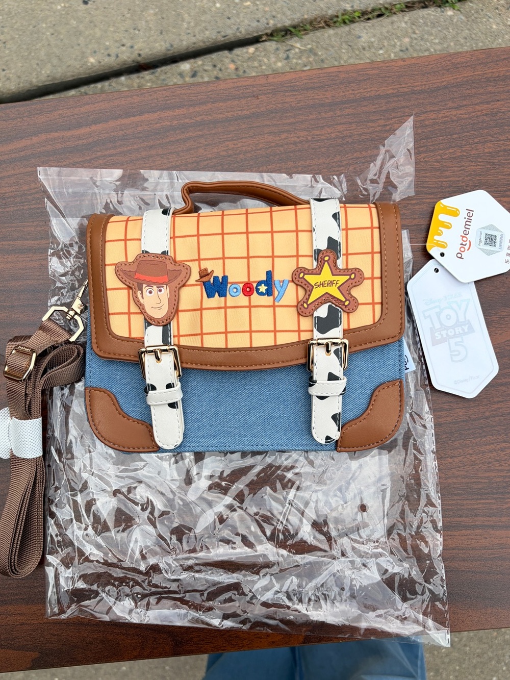 Disney Pixar Toy Story 5 Woody Potdemiel Satchel Crossbody Bag NWT